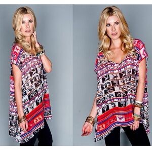Show Me Your Mumu Soaree Tunic in Wild Wyoming Print Large Aztec